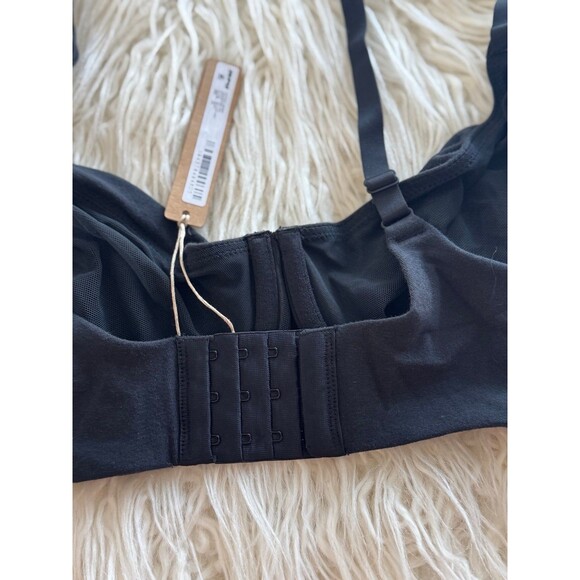 Skims Cotton Jersey T-shirt Bra Soot Size 40C - Picture 5 of 8